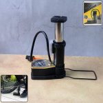 Portable Foldable Mini Foot Air Pump with Pressure Gauge - Image 3