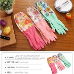 High Quality Full Hand Printed Dish Washing Gloves (Multicolor)( 1-Pair ) - Image 3