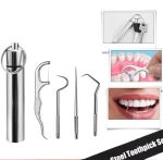 Portable Stainless Steel Tooth Pick Sticks with Key Ring(4 pcs set) - Image 2