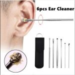 6 PCS Ear Pick Set Portable Ear Cleaner Set Stainless Steel With Lather Case - Image 3